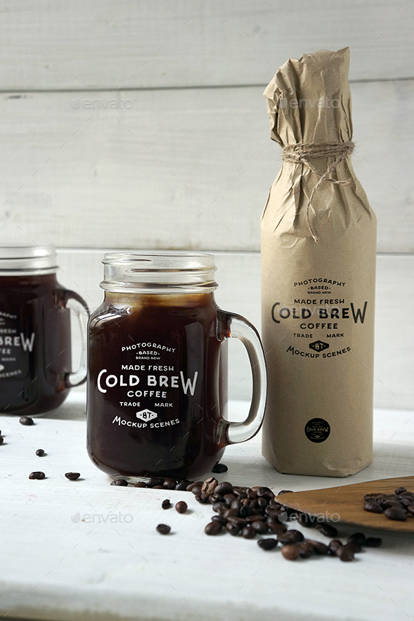 Cold Brew Coffee Mockup by amris GraphicRiver